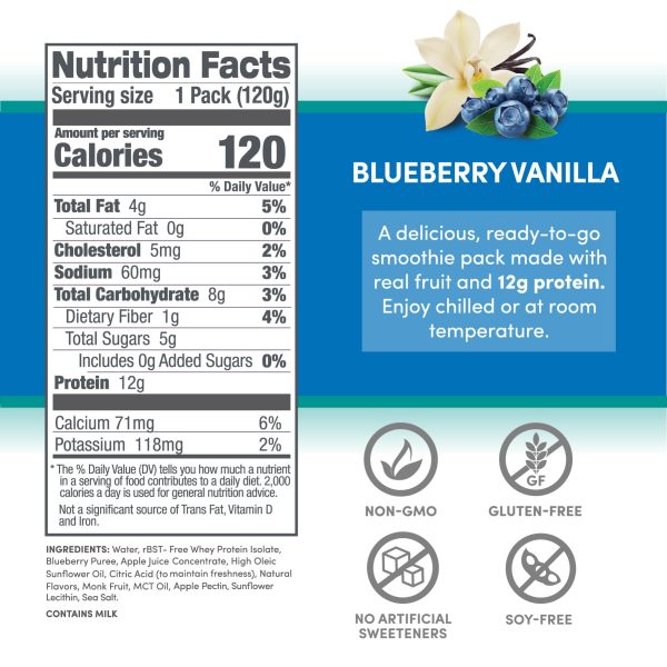 Protein Smoothie - Blueberry Vanilla 12 pack Supply