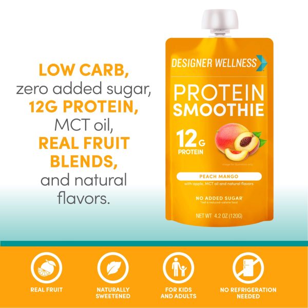 Protein Smoothie - Peach Mango 12 pack Hot on Sale