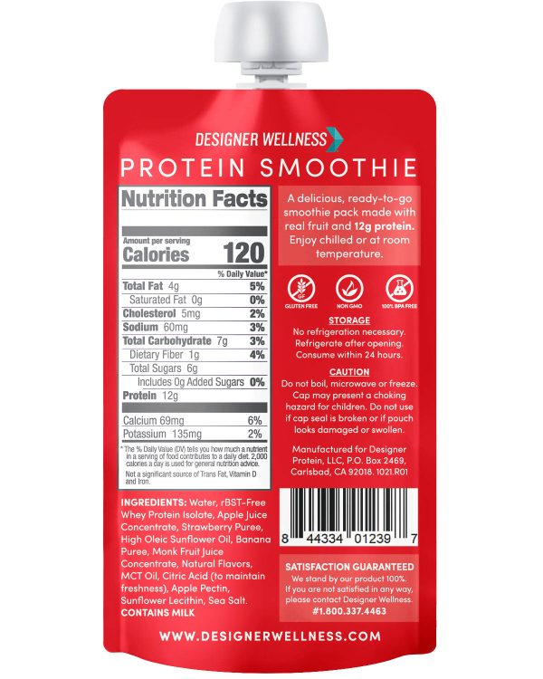 Protein Smoothie - Strawberry Banana and Tropical 24 pack Online Hot Sale