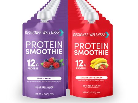 Protein Smoothie - Strawberry Banana and  Mixed Berry 24 pack Discount