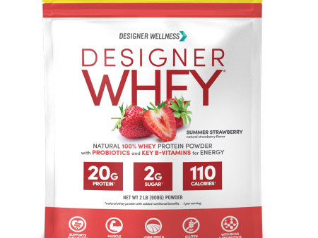 Strawberry Designer Whey 2 lb : 100% Whey Protein Powder - Designer Protein® Sale